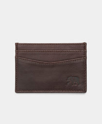 Leather Card Holder: Brown