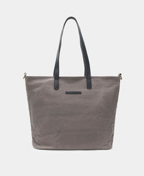 Carry-All Waxed Canvas Tote: Grey