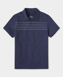 Fore Stripe Performance Polo: Navy