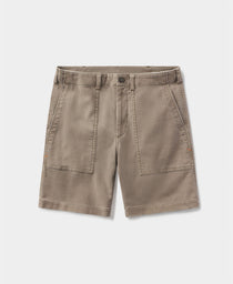 Comfort Terry Utility Short: Taupe