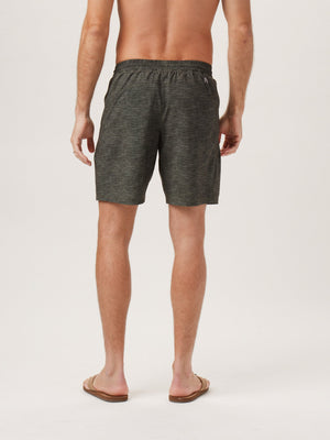 7 Bros Workout Short in Olive On Model from Back