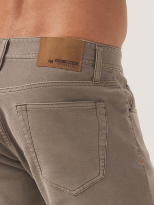 Comfort Terry Pant in Taupe On Model Back Pocket Detail