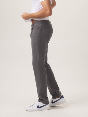 Comfort Terry Pant in Steel On Model from Side