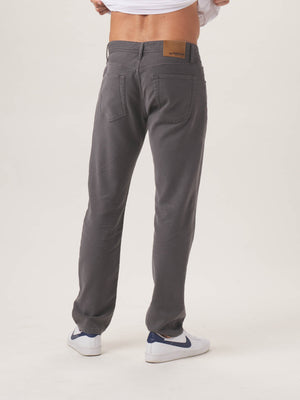 Comfort Terry Pant in Steel On Model from Back
