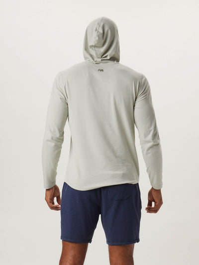 Active Puremeso Hoodie in Sage On Model from Back