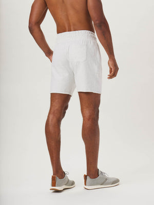 Puremeso Gym Short in Stone On Model from Back