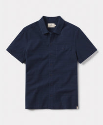 Sequoia Jacquard Button Down: Normal Navy