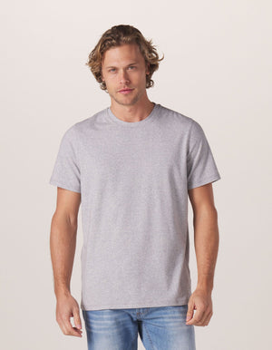 Active Puremeso Crew Neck Tee in Grey On Model from Front