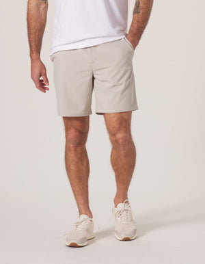 Hybrid Shorts in Sand Dune On Model from Front