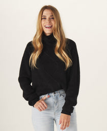 Monterosa Turtleneck Sweater: Black