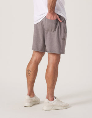 Puremeso Gym Short in Athletic Grey On Model from Back