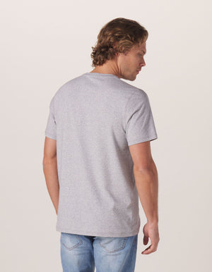 Active Puremeso Crew Neck Tee in Grey On Model from Back