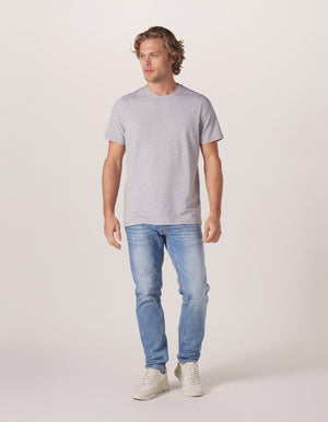 Active Puremeso Crew Neck Tee in Grey On Model from Front