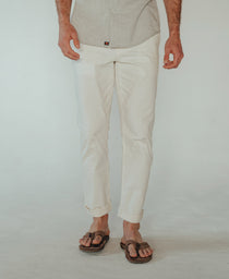 Normal Stretch Canvas Pant: White Canvas