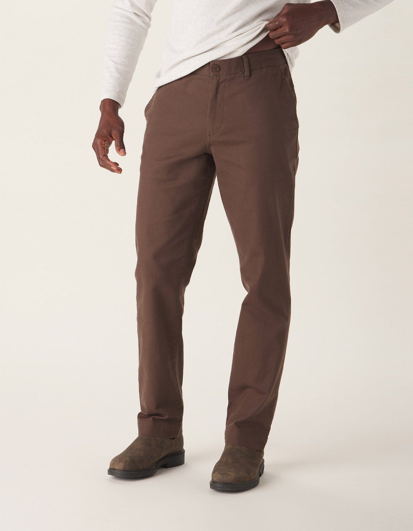 Normal Stretch Canvas Pant Brown Image 2