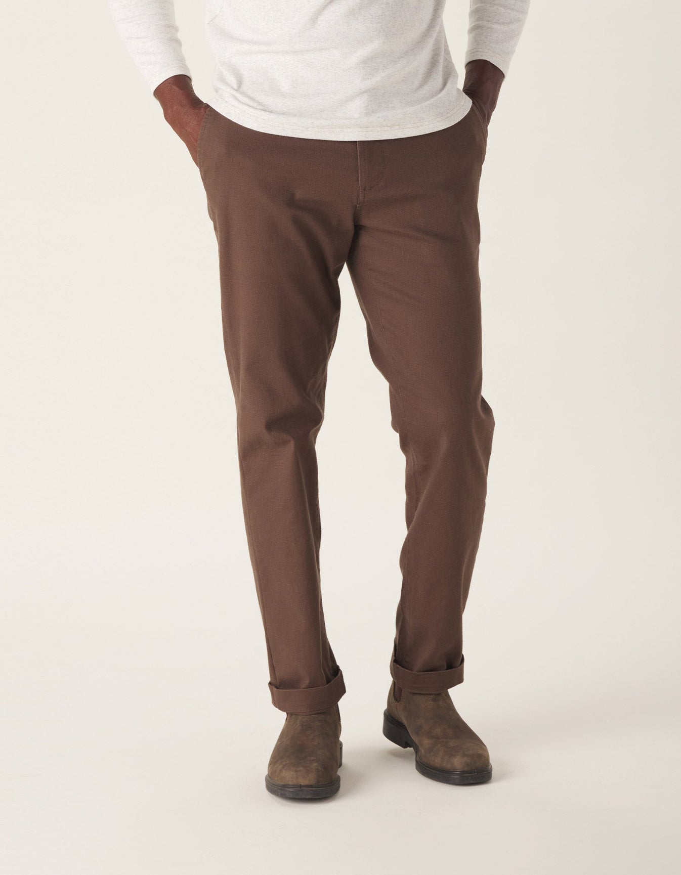 Normal Stretch Canvas Pant Brown Image 1